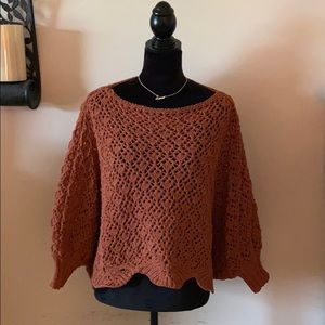 ❤️ BOGO NEW Jessica Simpson orange poncho sweater